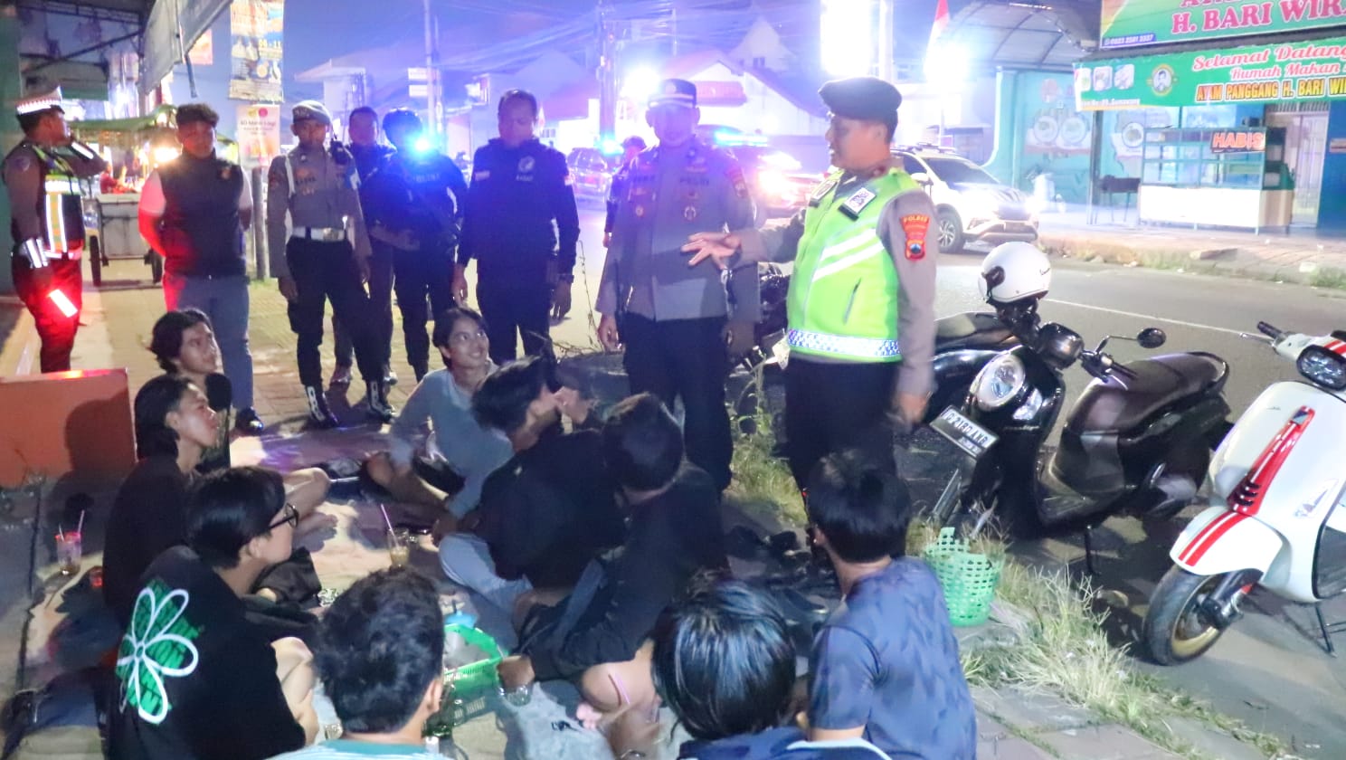 Cegah Gangster dan Kejahatan Jalanan, Polres Pekalongan Intensifkan Patroli Skala Besar